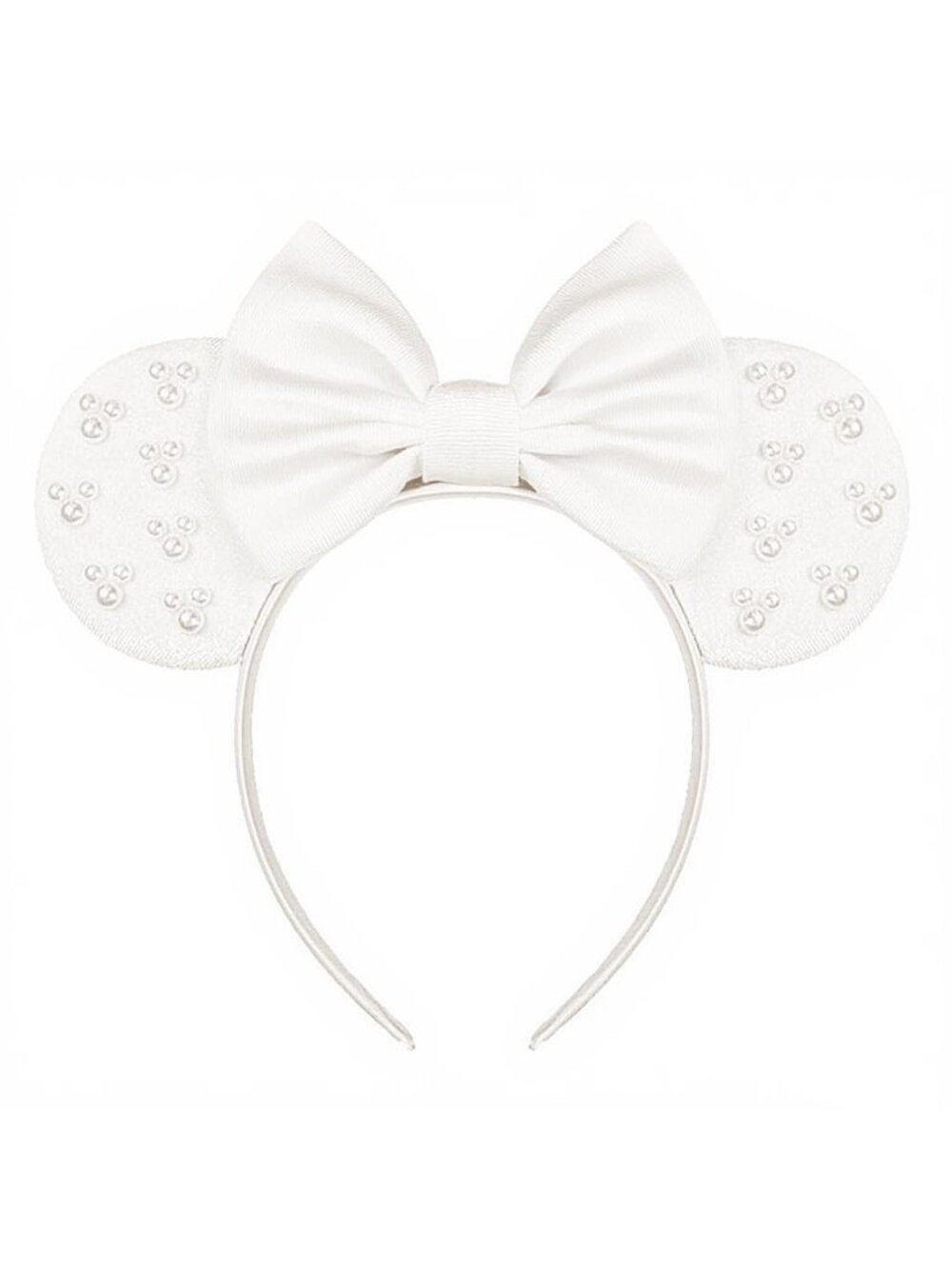Women white cloth Hair Handmade Mickey Mouse Costume Headband